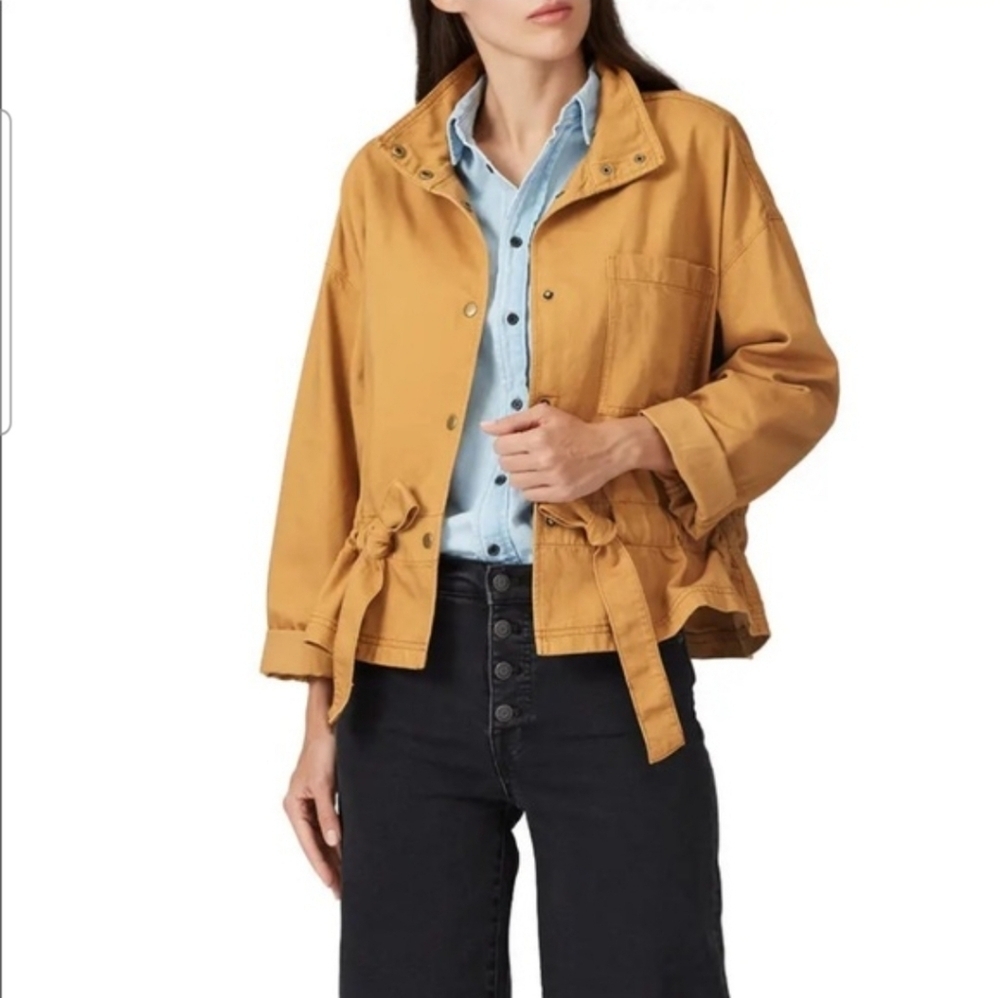 Madewell Southlake Utility Soft Yellow Women's Military Jacket Size Small